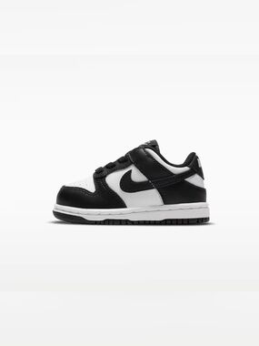 Nike Dunk Low Panda Black White Toddler Kids Size 10.5C Retro Sneakers